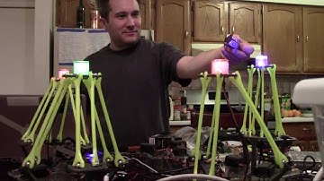 Robot Army : 4 Delta Array with Kinect