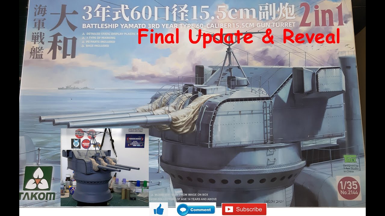 Takom 1/35th scale Battleship Yamato Type 60 Turret - final update