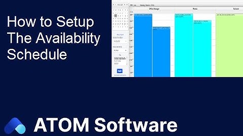 How to Setup & Copy the Availability Schedule