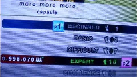 DDR X2: Difficulty selection bug