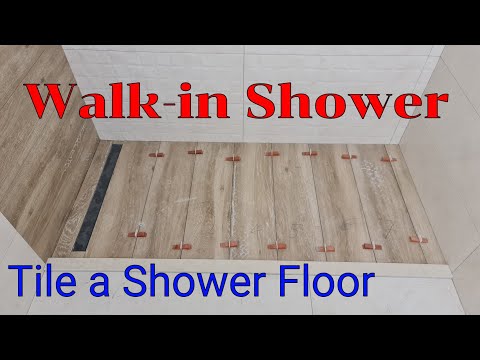 Walk-in Shower How to Tile a Shower Floor Part 1 (real job in real time)
