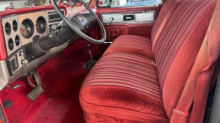 Update as promised on the 1978 Squarebody Sierra classic 25 truck interior restoration for sale