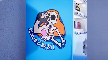 Japanese Vending Machine 3D Model Timelapse (and demo)