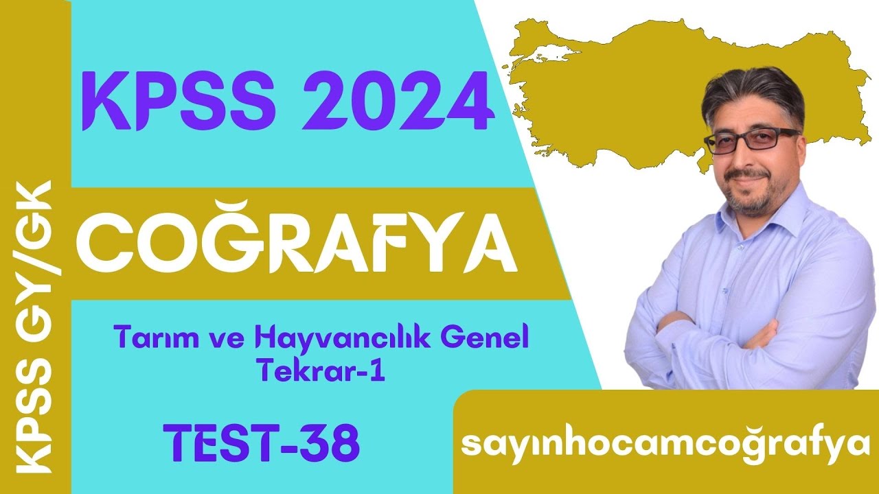 HASAT ZAMANI SORU BANKASI TEST 38 TARIM VE HAYVANCILIK GENEL TEKRAR 1 #coğrafya #kpss #tyt #ayt