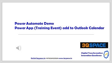 Power Automate Training Event Form to Outlook Calendar