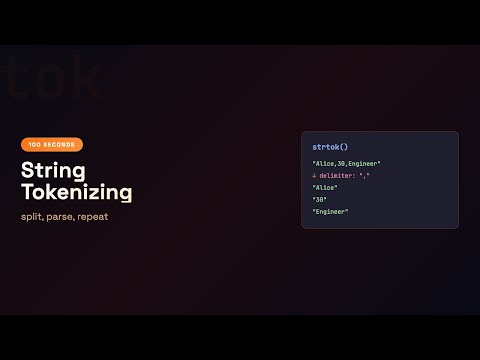 C in 100 Seconds: String Tokenizing — strtok | Episode 33