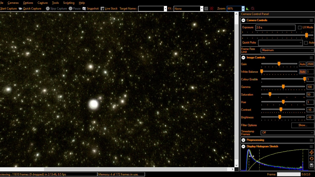 SharpCap Pro v3 2 5879 ToupcamAstro Cygnus Lomo 50mm - YouTube