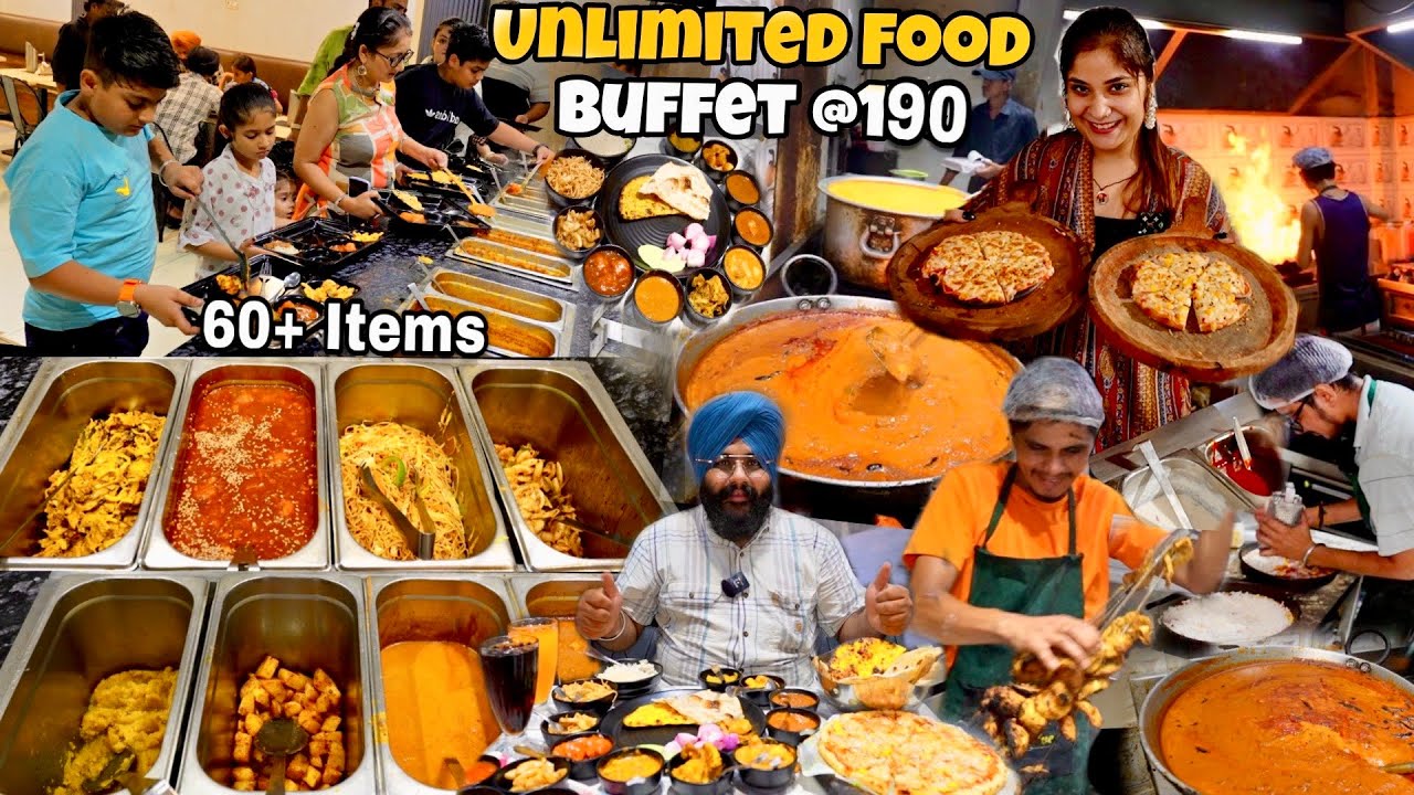 60+ Items Wala UNLIMTED Food Buffet | India Ka Biggest Luxury Buffet | Best Buffet In Punjab