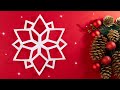 Easy  simple paper cutting design ideas for decoration step by step  how to make xmas snowflake