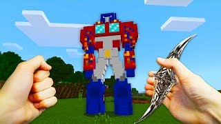 REALISTIC MINECRAFT - STEVE MEETS TRANSFORMERS!🤖