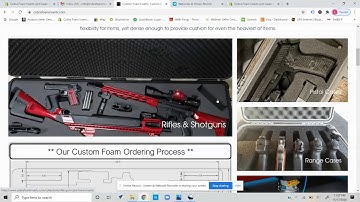 Custom foam ordering process
