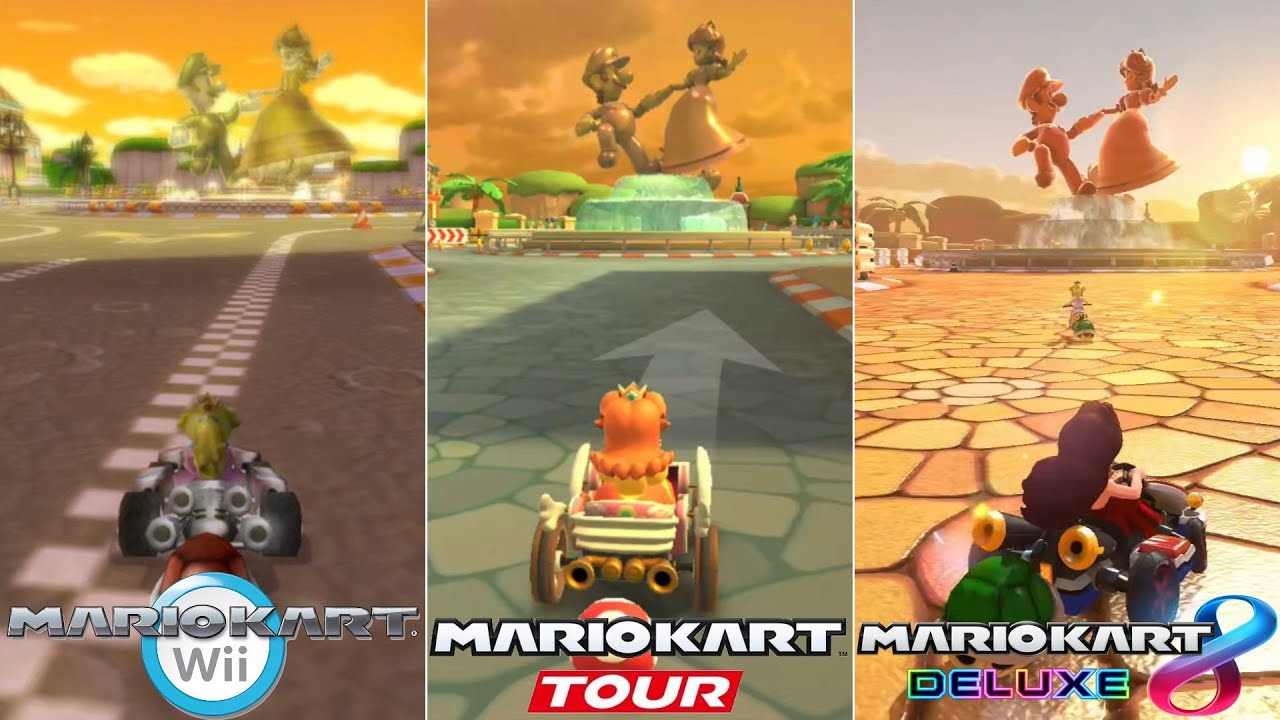 Evolution Of Wii Daisy Circuit Course In Mario Kart Games [2008-2023] MK8D