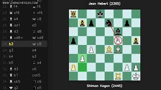 الفرنسي-تفريعة-تاراش: Shimon Kagan (2445) vs Jean Hebert (2365)