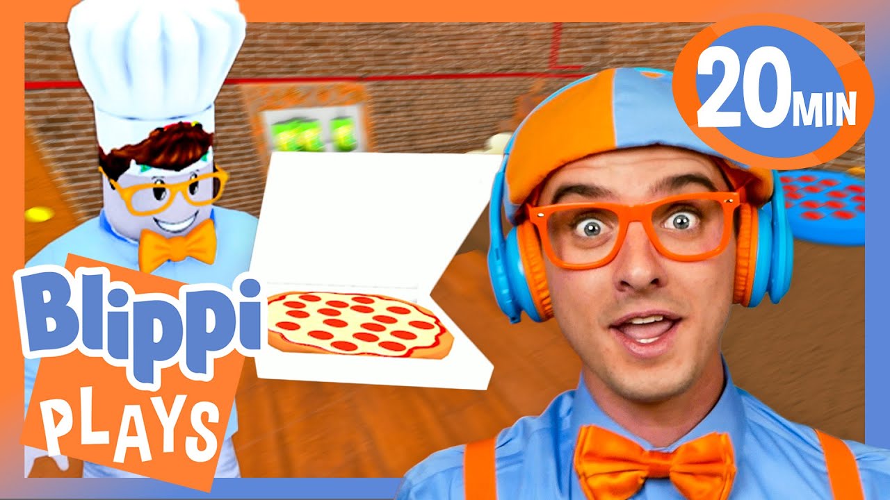 Blippi's ROBLOX Pizza Party! | BEST OF BLIPPI TOYS | Roblox Gaming Videos for Kids