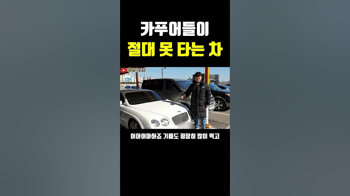 카푸어들이 절대 못 타는 차