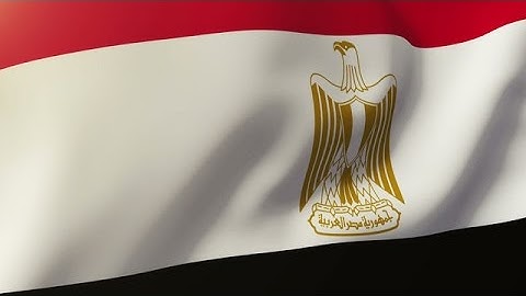 Egypt Flag Waving In The Wind. Looping Sun Rises Style. Animation Loop Stock Animation