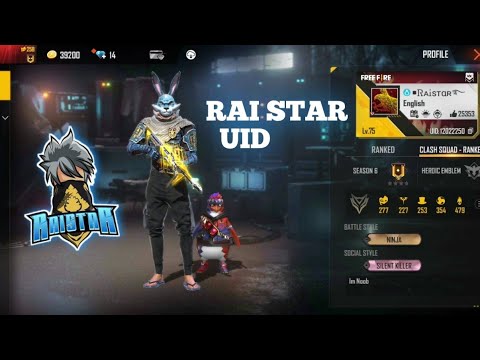 Raistar Uid In Free Fire Raistar Id Number Raistar Uid 21 Raistar Ki Id Uid Youtube
