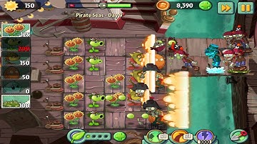 Plants vs Zombies 2 : Pirate Seas Day 9 Walkthrough