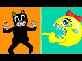 Clay PAC-MAN vs Cartoon Cat Battle | كرتون Pacman