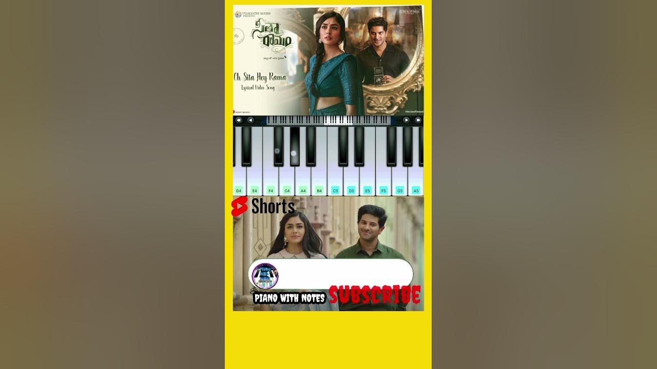 oh sita hey rama piano notes #piano #shorts #youtube #youtubeshorts #youtubeshort #pianotutorial