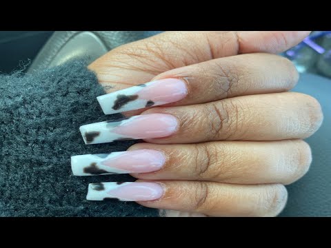 Cow Print Nails