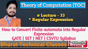 TOC Lecture - 33 | How to convert Finite Automata into Regular Expression | Imp question | in Hindi