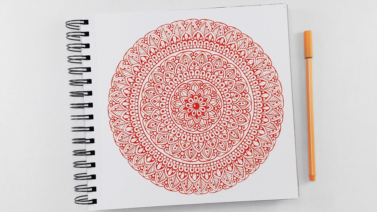 How to draw Mandala Art for beginners | Easy colorful Mandala | Doodle