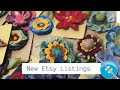 New Etsy Listing- Felted Flower Pins