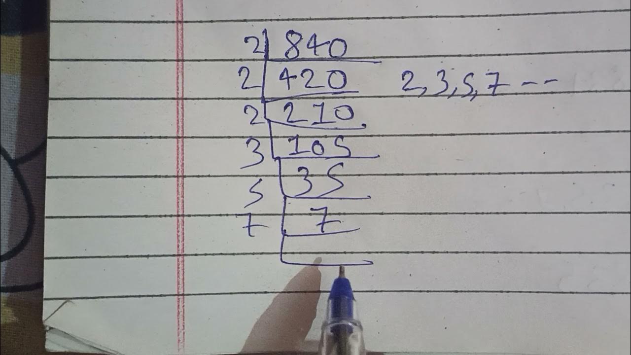 prime factors of 840 - YouTube