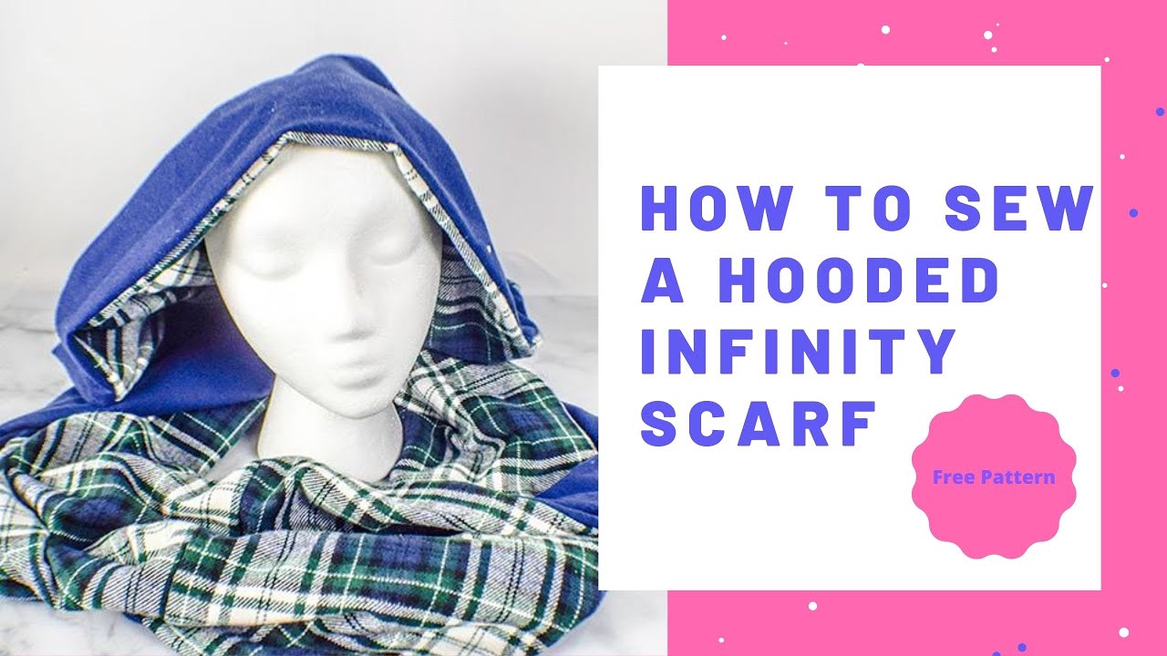 How to sew a HOODED SCARF with pattern 