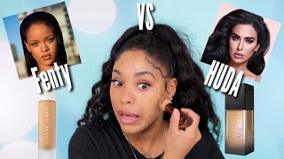 FENTY BEAUTY FOUNDATION VS HUDA BEAUTY FOUNDATION | BEAUTY BATTLE