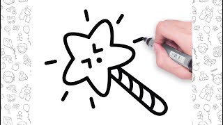 Draw A Magic Wand Easy Easy Cute Drawings For Kids