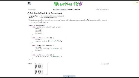 Java Practice-it Introduction to Java Programming | Self-Check 1.28 Confusing3