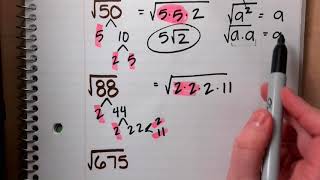 Simplifying Radicals (Numbers ONLY)
