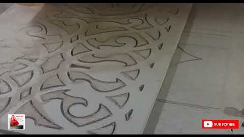 Autocad and Aspire work cutting jali on wood router