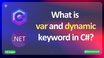 Var vs Dynamic in C# | Difference Between Var and Dynamic in C# @dotnetcrack