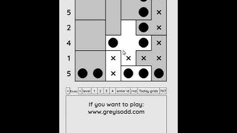 Grey is Odd - Today grids. Solution level 3 6X6 dated 04-29-2024 #logicpuzzles #logicgames  #games
