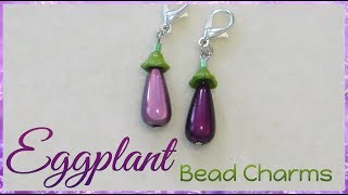 Eggplant Bead Charms