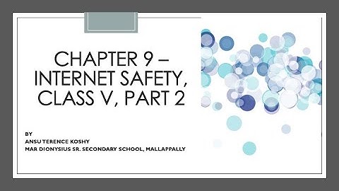 Chapter 9, Internet Safety, Class V, Part 2
