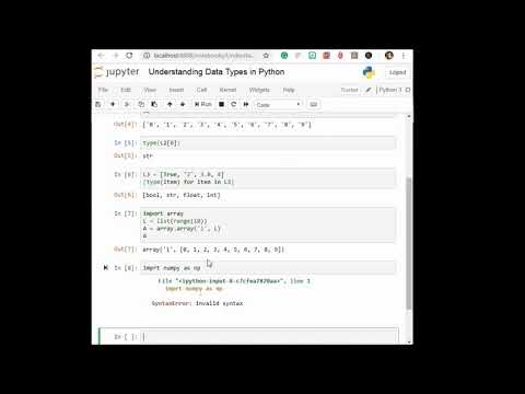 Fixed Type Arrays in Python || Data Science || Machine Learning  || Python Programming Language ||