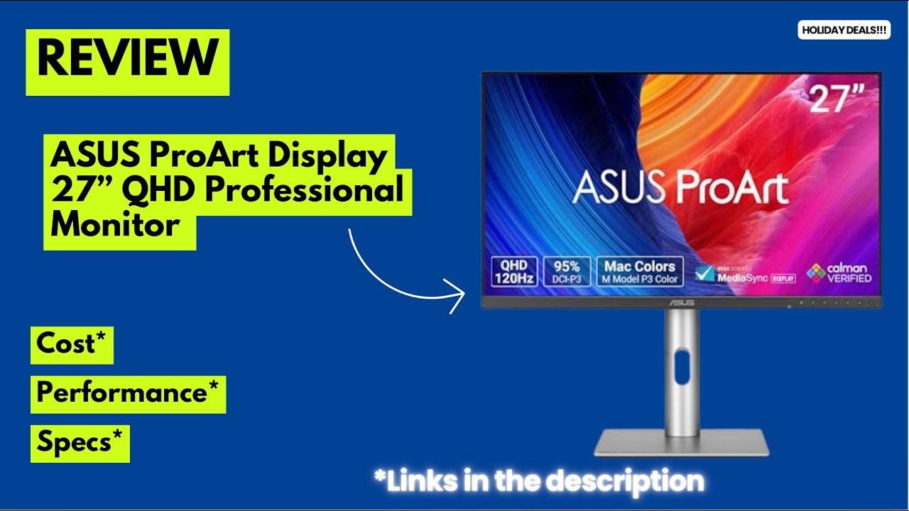 Обзор ASUS ProArt PA278QGV – Лучший 27-дюймовый QHD-монитор с точной цветопередачей для создателе...