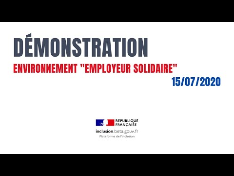 ? Employeur solidaire : Démonstration générale