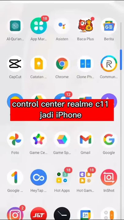Cara membuat control center realme c11 jadi control center iPhone