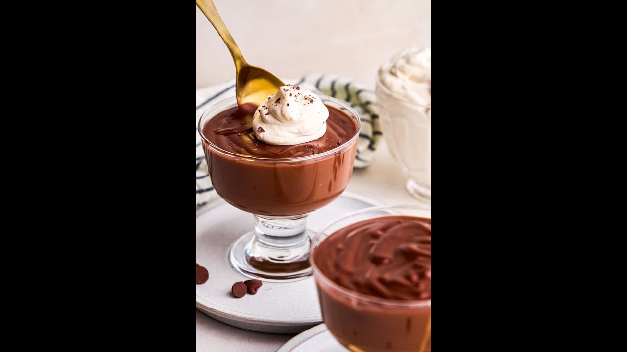 5 Ingredient Homemade Chocolate Pudding #pudding #dessert #cooking