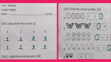 Nursery Maths Questions paper | Maths worksheets of Nursery | Nursery Worksheets | Eng Teach