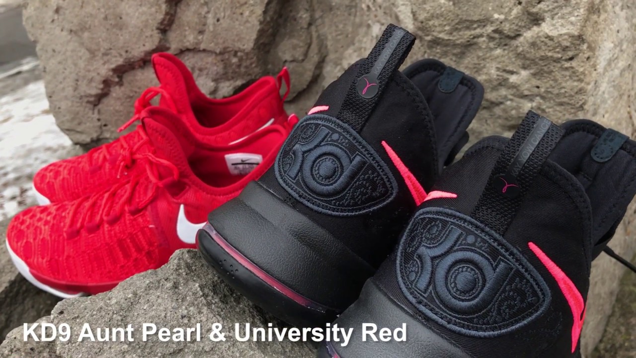 New Nike KD 9 Zoom Colorways: "Aunt Pearl" & "University Red"