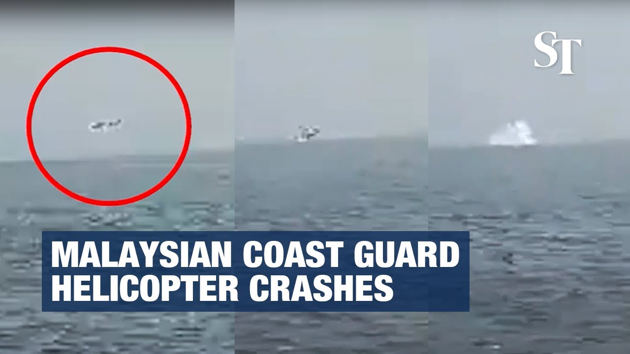 马来西亚海岸警卫队直升机坠毁，四人获救 – YouTube