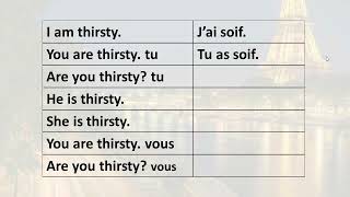 0050 Easily Learn French, TO BE THIRSTY / AVOIR SOIF
