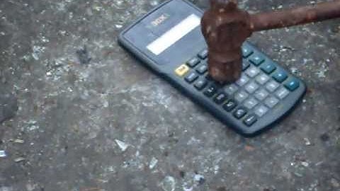 Smashing A Texas Instruments Ti30xA Scientific Calculator