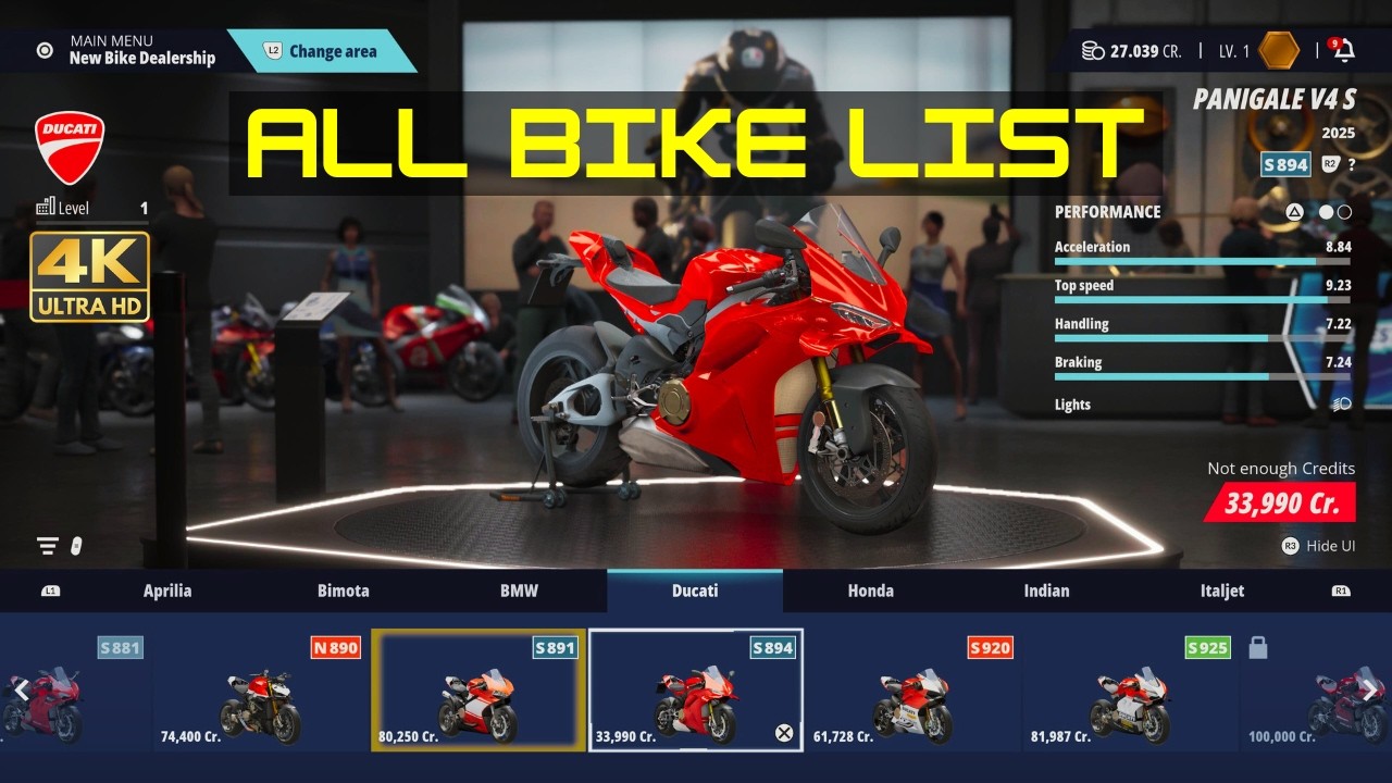 RIDE 6 | ALL BIKE LIST NEW [4K PS5 Pro]